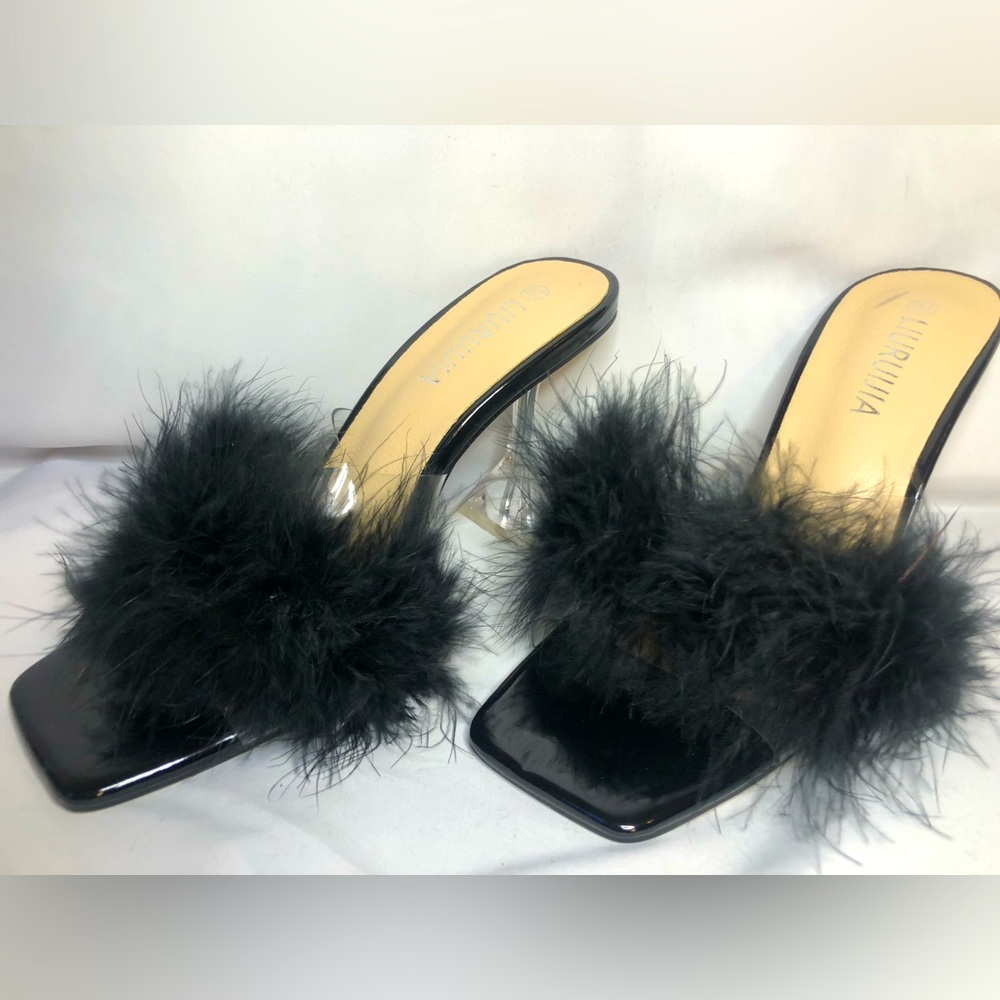 Feather Kitten Heels